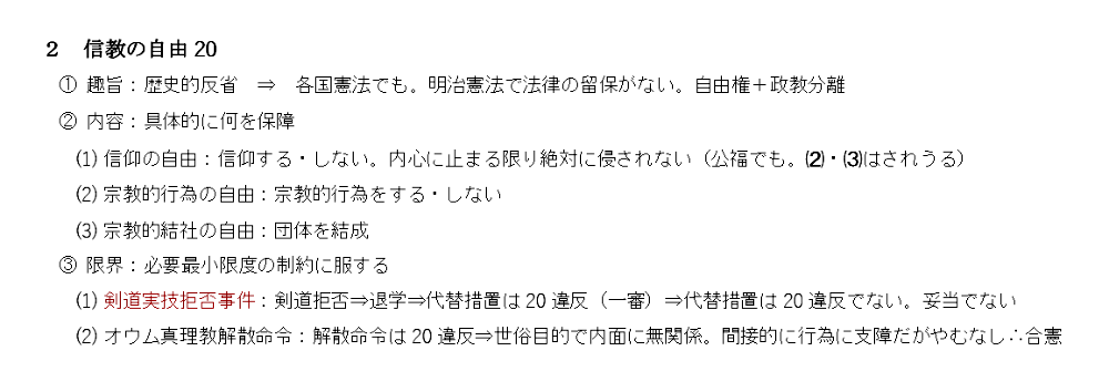 憲法第１２項のテキスト：信教の自由