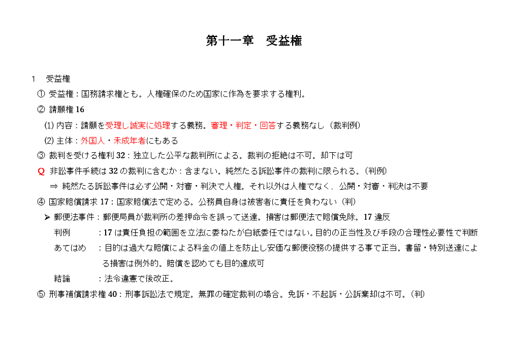 憲法講義画像：受益権